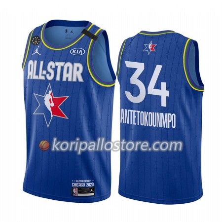 Milwaukee Bucks Giannis Antetokounmpo 34 2020 All-Star Jordan Brand Sininen Miesten Pelipaidat Swingman 